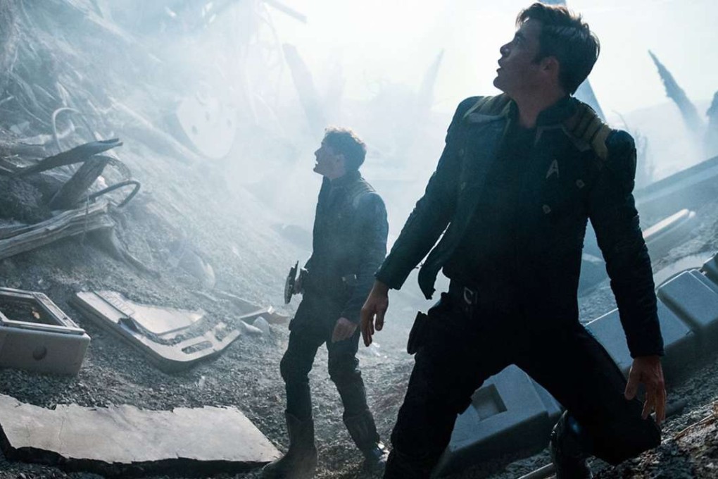 Anton Yelchin and Chris Pine in Star Trek Beyond, which will have its US premiere on Wednesday at Comic-Con. Photo: Paramount Pictures