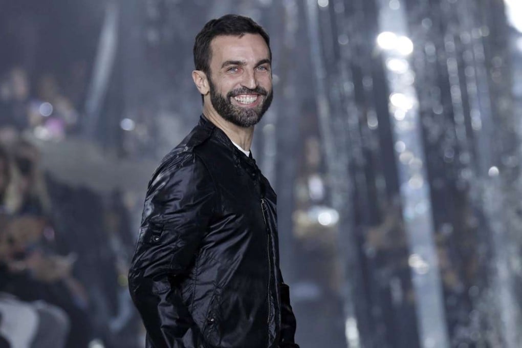 French designer Nicolas Ghesquiere appears at the end of his autumn/winter 2016/2017 women's ready-to-wear collection show for Louis Vuitton in Paris in March 2016. Photo: Reuters