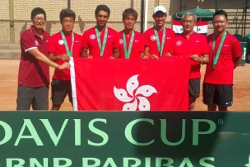 Hong Kong’s Davis Cup team celebrates