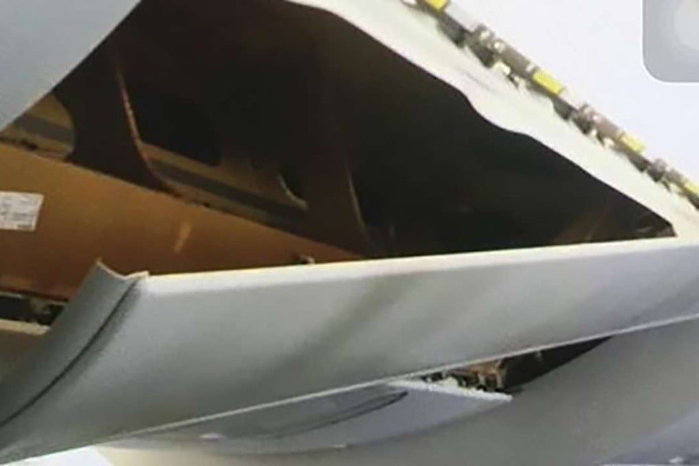 The damage to the A350. Photo: supplied
