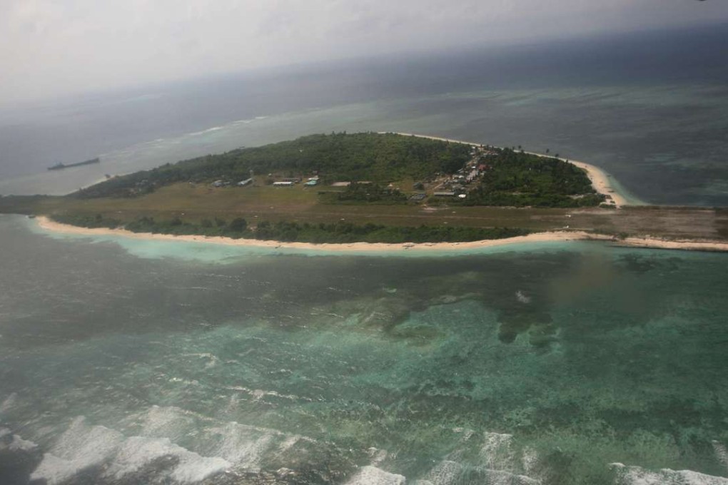 An aerial view of Pagasa Island, part of the disputed Spratly group of islands claimed by Beijing, in the South China Sea, off the coast of western Philippines. Photo: EPA
