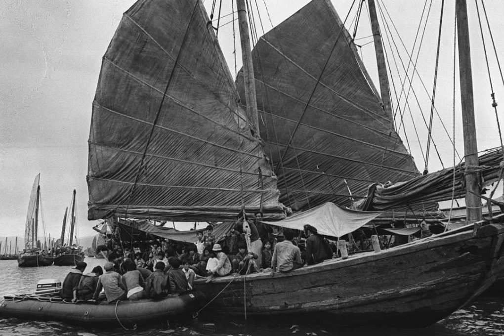 Fishing junks in the harbour. They disappeared from Hong Kong waters in the 1980s. Photo: Sunny Lee