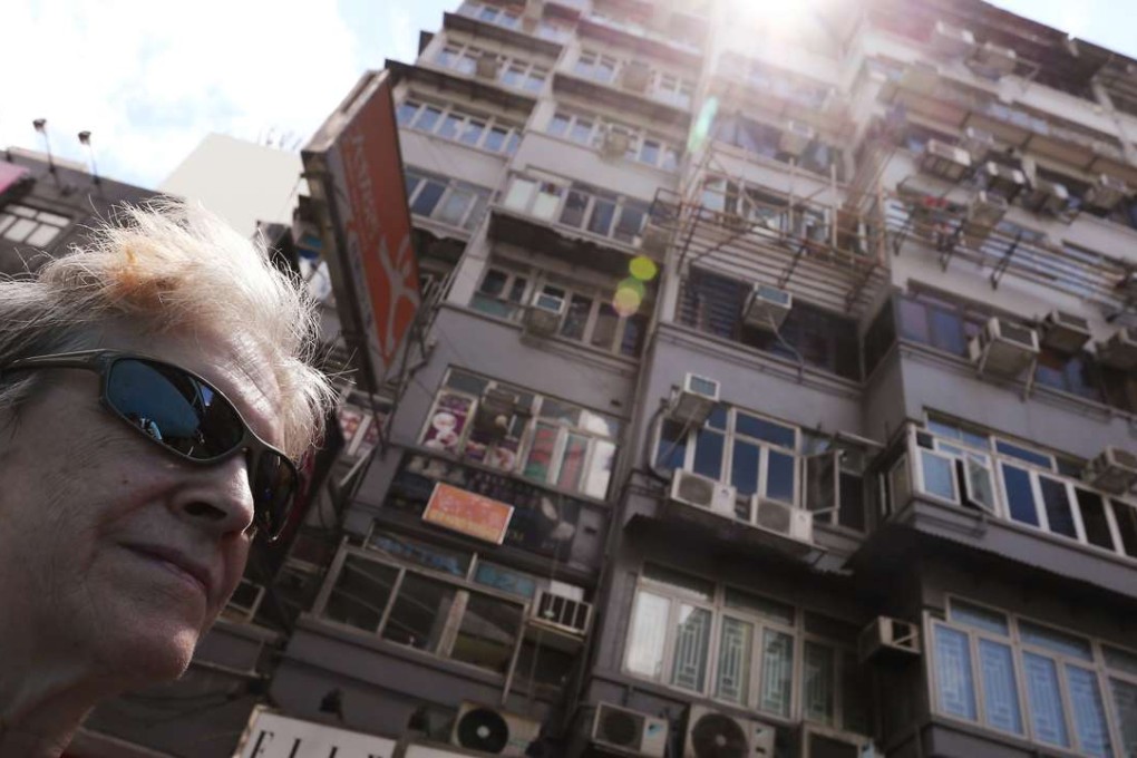 Tsim Sha Tsui resident Mary Mulvihill has been campaigning against the dripping air conditioners scourge for decades. Photo: Jonathan Wong