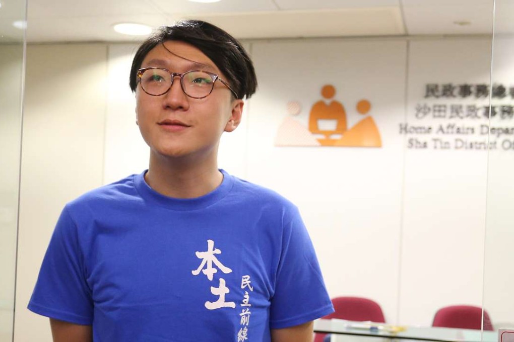 Hong Kong Indigenous' Edward Leung has only signed the usual form that as a Legco member he would uphold the Basic Law. Photo: Dickson Lee