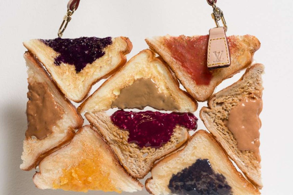 A Louis Vuitton peanut butter and jelly bag made in collaboration with artist Chloe Wise.