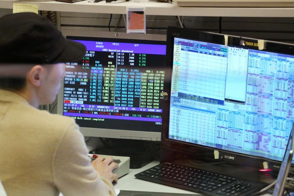 Traders monitor share prices in Hong Kong. UBS is bullish on the likely second-half performance of the Hang Seng China Enterprises Index. Photo: Felix Wong, SCMP