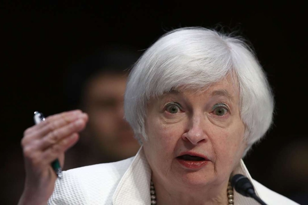 US Federal Reserve Board Chairwoman Janet Yellen testifies before the Senate Banking, Housing and Urban Affairs Committee on June 21, 2016 in Washington, DC. The Fed left interest rates unchanged at its July policy board meeting on Wednesday. Photo: AFP