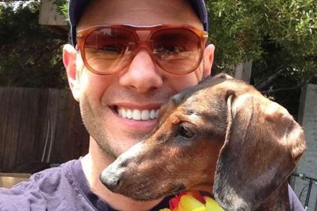 Author Steven Rowley and his beloved pet dachshund, Lily.