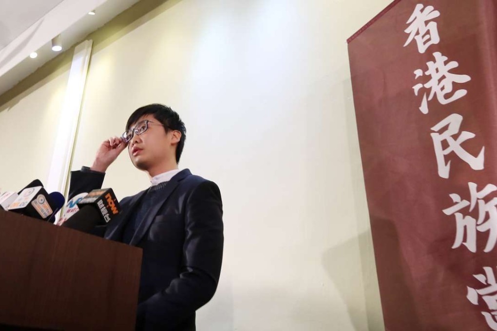 Chan Ho-tin, convenor of Hong Kong National Party, announced the establishment of the pro-independence party in March. Photo: Nora Tam