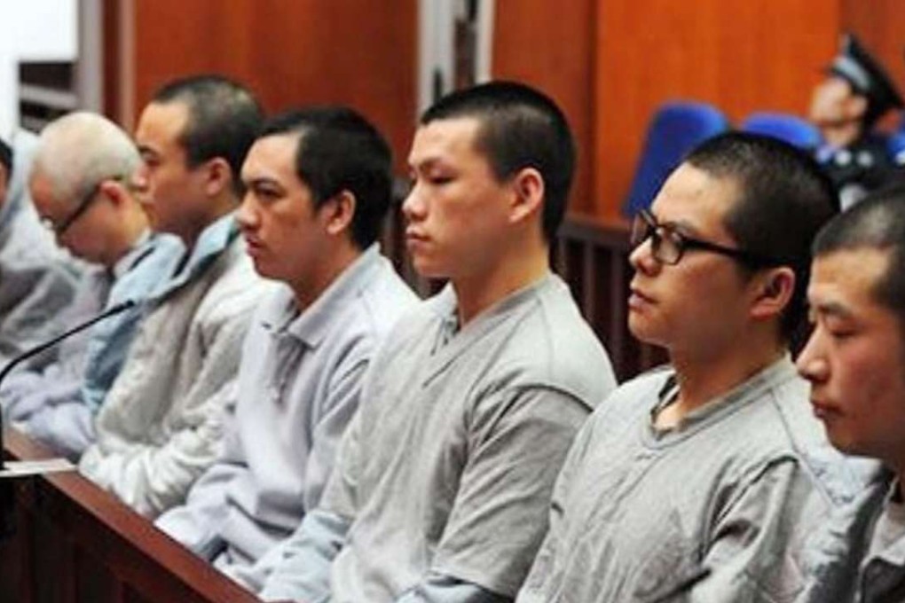 The defendants appearing in Shenzhen Intermediate Court in June. Photo: SCMP Pictures