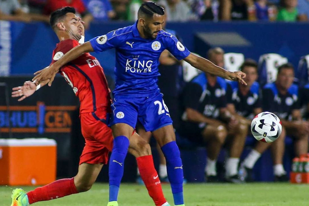 Leicester City midfielder Riyad Mahrez in action against Paris St-Germain in the International Champions Cup last week. He has been linked with a move away from Leicester. Photo: AFP