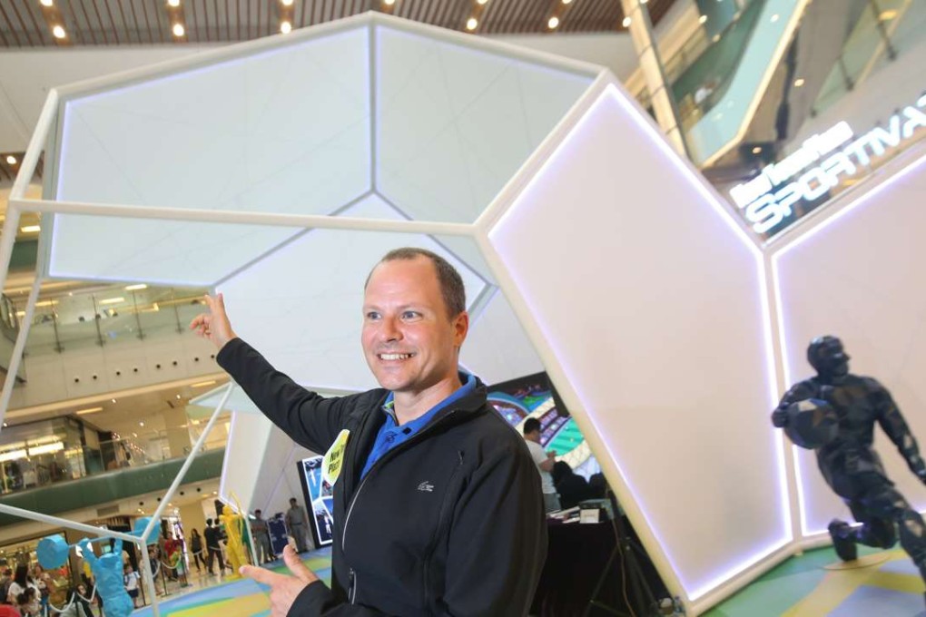 Chris Bosse, the designer of Beijing Olympics' Water Cube, poses for a photograph at New Town Plaza in Shatin. Photo: David Wong