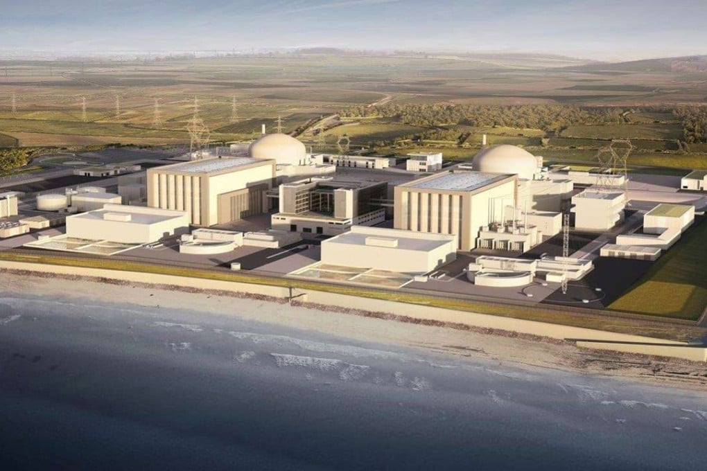 Image released by EDF Energy shows a computer generated image (CGI) of the French energy producer's proposed nuclear reactor, Hinkely Point C, in south-west England. Photo: AFP