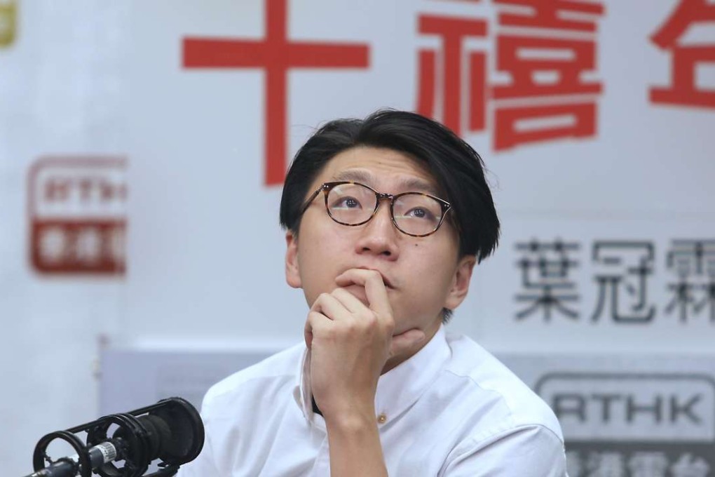 Edward Leung speaks out during an RTHK radio show on Wednesday. Photo: Sam Tsang
