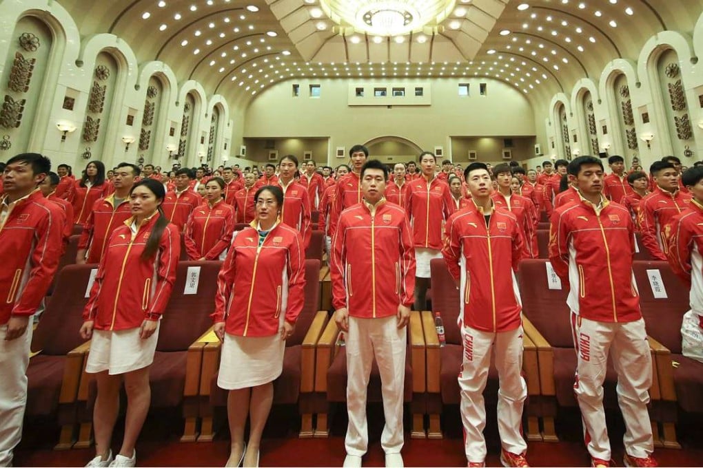 Members of of the Chinese delegation for the Rio Olympic Games. Photo: Xinhua
