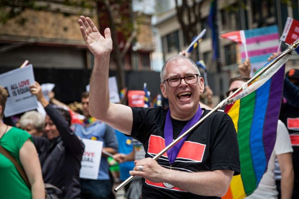 Jim Obergefell at the San Francisco Gay Pride Parade in 2015. Picture: AFP