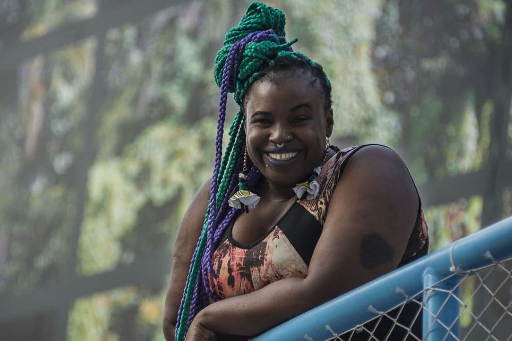 Joyce Fernandes, a former housemaid turned rapper and social activist, is better known by the alias Preta Rara, or “Strange Black Woman”.Photo: AFP