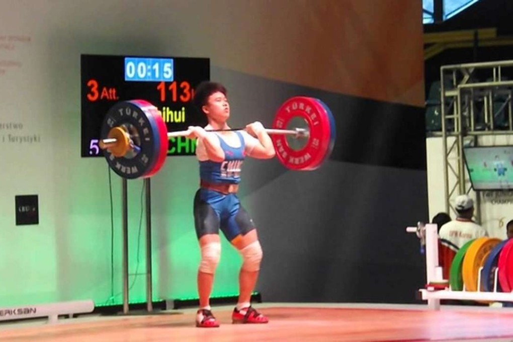 China's teenaged weightlifter Hou Zhihui. Photo: SCMP Pictures