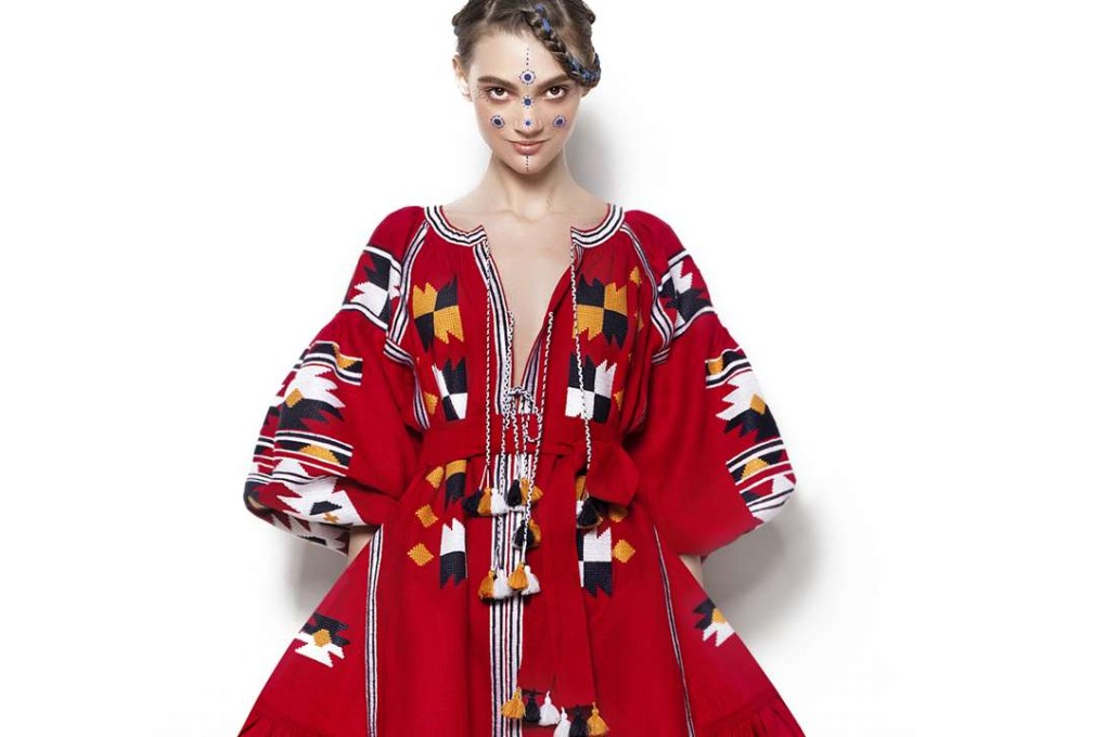An embroidered dress by Vita Kin.