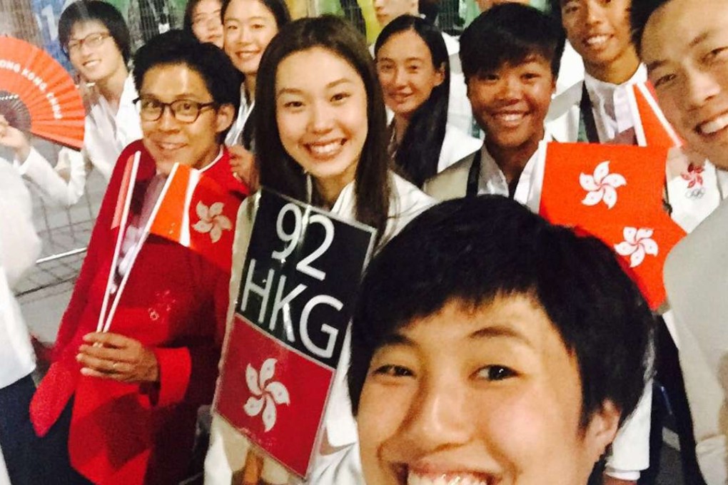 Hong Kong athletes enjoy the atmosphere at the Rio Games opening ceremony. Photos: SF&OC