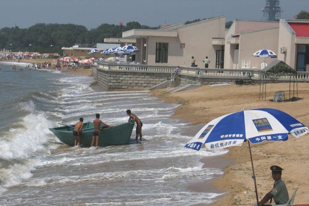 The section of the Beidaihe beach reserved for government officials: Photo: Josephine Ma