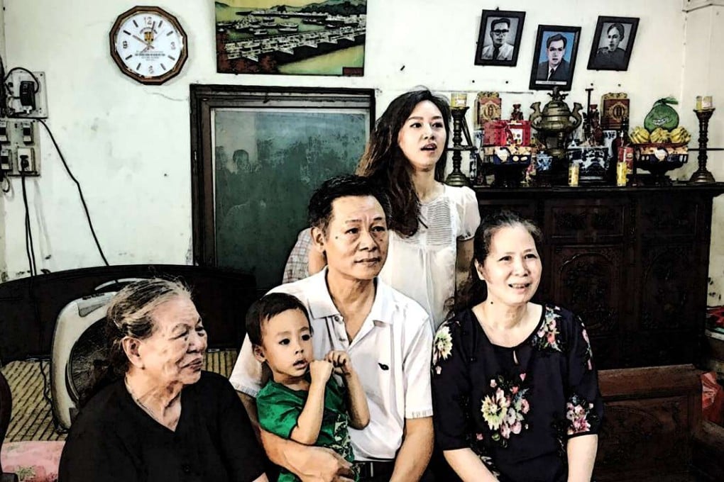 Cao Ngoc Diep and her family at their home in Hanoi. Photo: SCMP Pictures