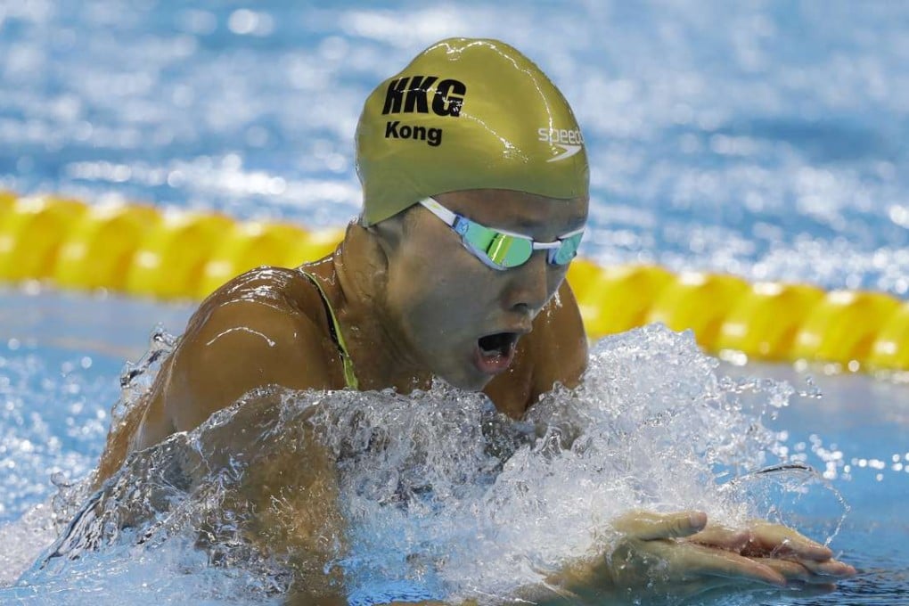 Hong Kong's Yvette Kong in actionl. (AP Photo/Michael Sohn)