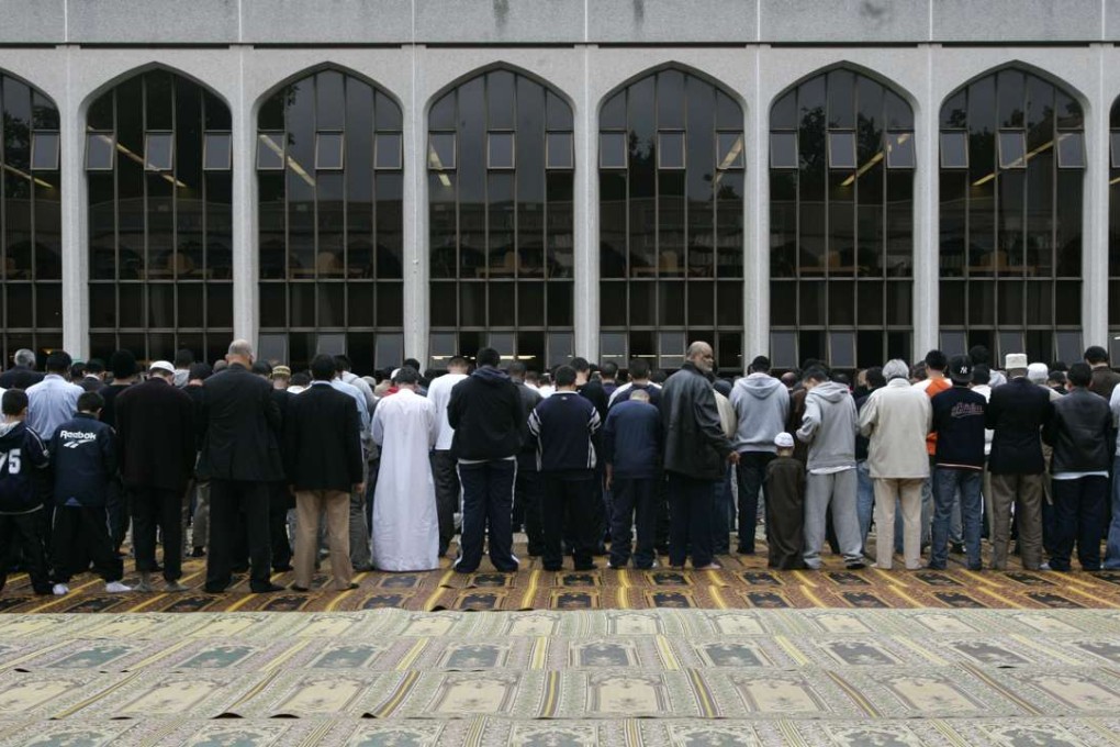 File photos of British Muslims at Friday prayers in Regent's Park Mosque, London. Photo: AP