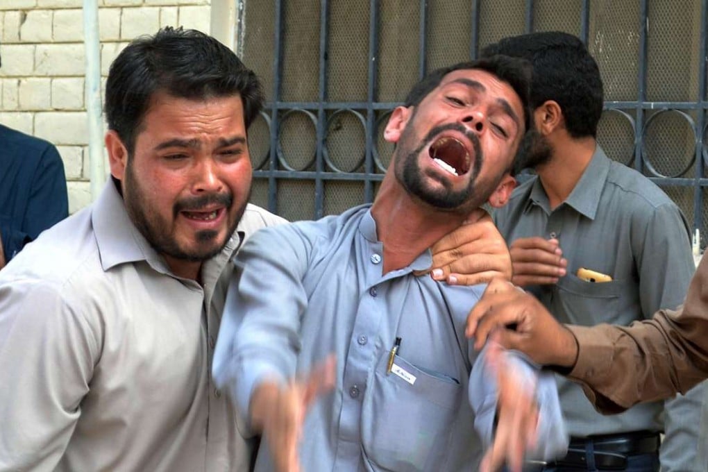 The bomb exploded as mourners, mostly lawyers and journalists, gathered to accompany the body of Bilal Kasi, a prominent lawyer, who was shot and killed in the frontier city. Photo: AFP