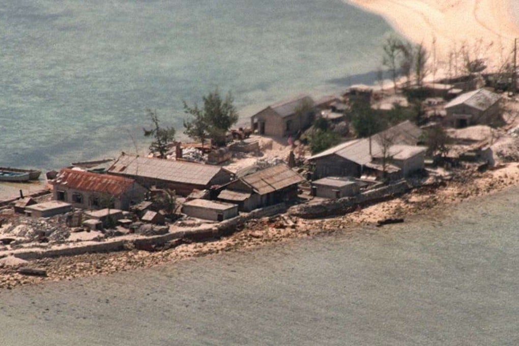 file photo of a structure identified as a Vietnamese fortification built in the Sincowe East island, one of the many islets, shoals and reefs located in the disputed Spratly Islands. Photo: AFP