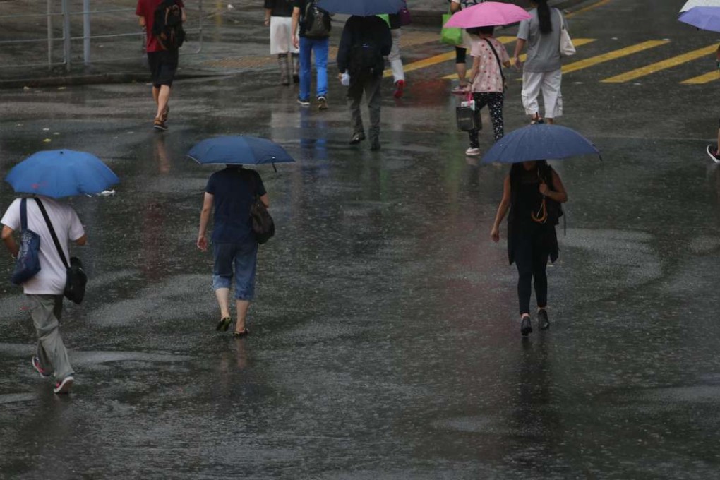 Schools were closed after a rainstorm alert was issued for Hong Kong. Photo: Sam Tsang