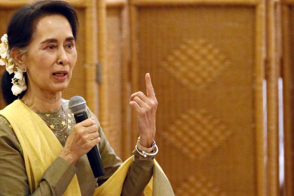 Aung San Suu Kyi arrives in Beijing next Wednesday for a four-day trip. Photo: EPA