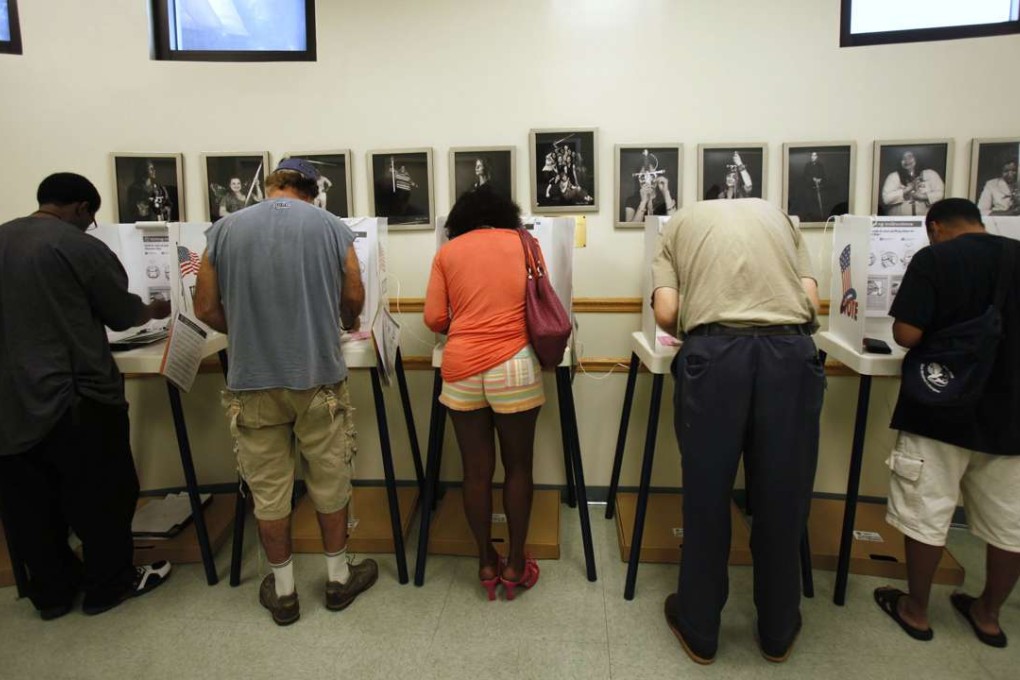 Americans in Los Angeles, California, vote in the 2012 US presidential election. Photo: Reuters