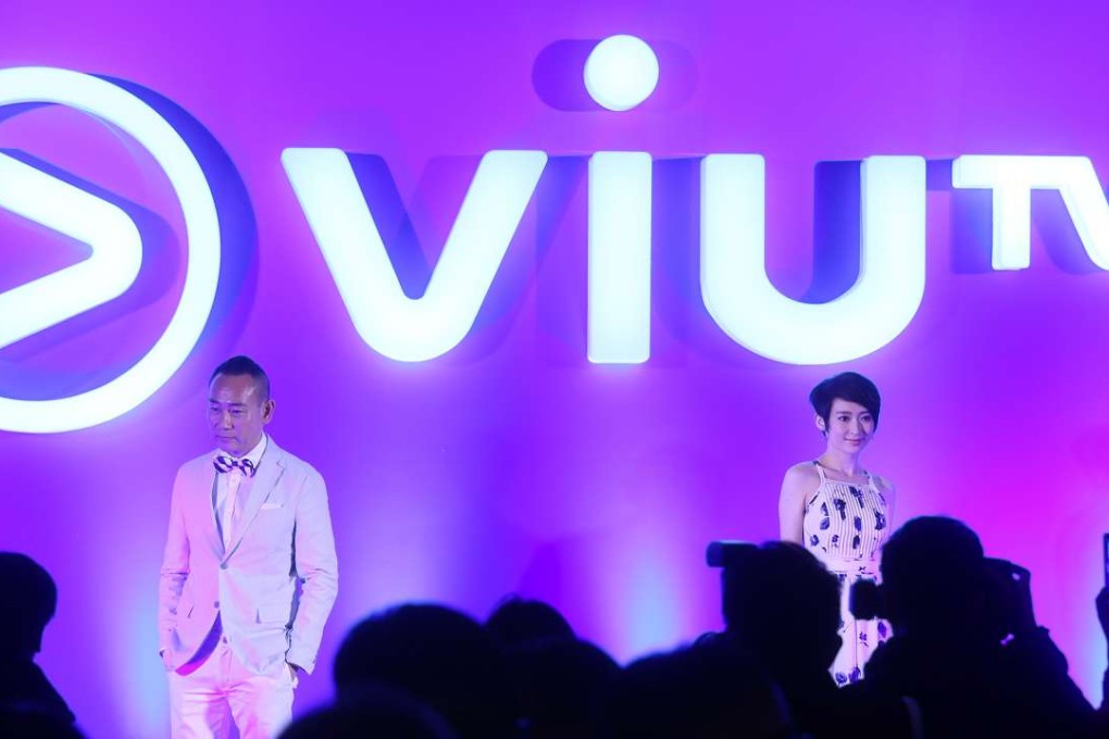 Actors Bowie Lam Bo-yee and Catherine Chau Ka-yee at aViuTV presentation, Photo: k.Y. Chen