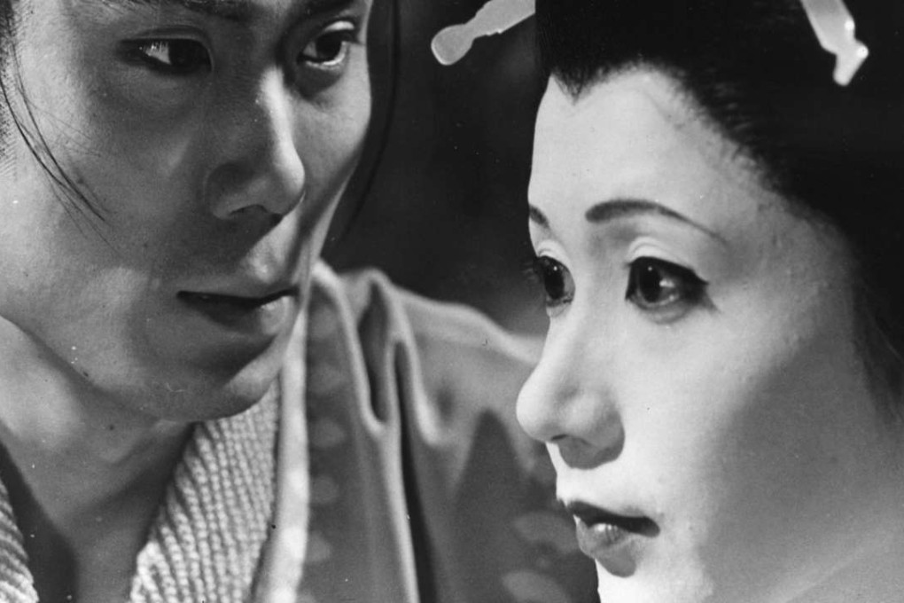 Kichiemon Nakamura and Shima Iwashita in a scene from Double Suicide, directed by Masahiro Shinoda.
