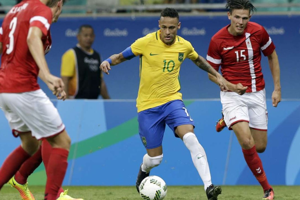 Brazil captain Neymar finally sparked his team into a performance for the 4-0 rout of Denmark. Photo: AP