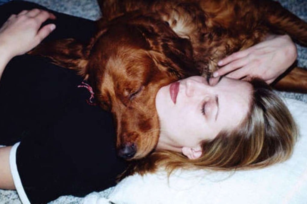 Julie Barton with her dog, Bunker.