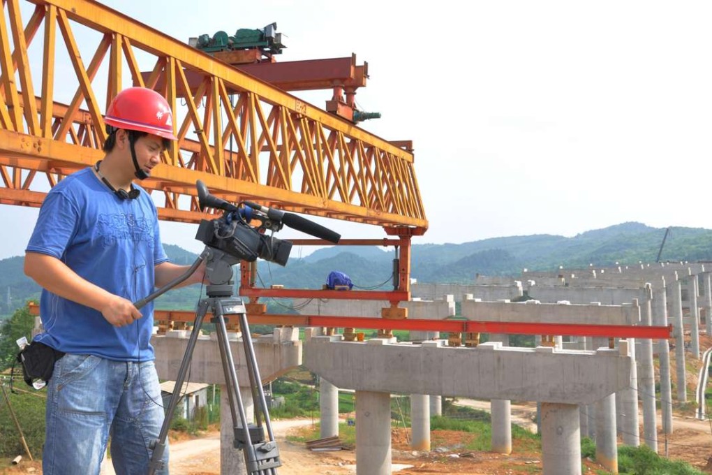 Zhang Zanbo on location filming ‘The Road’, in Suining county, Hunan. Photo: SCMP Pictures