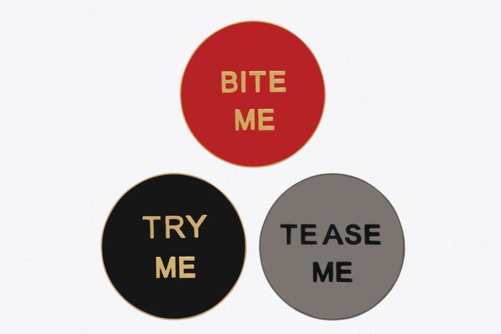 Pin badge set by Saint Laurent.