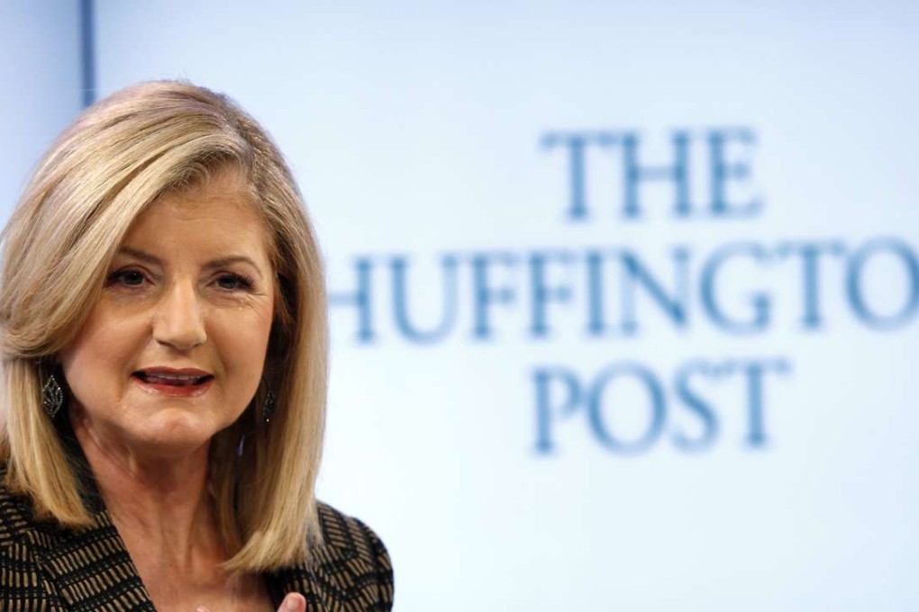 Arianna Huffington she couldn’t run The Huffington Post and Thrive Global at the same time. Photo: Reuters
