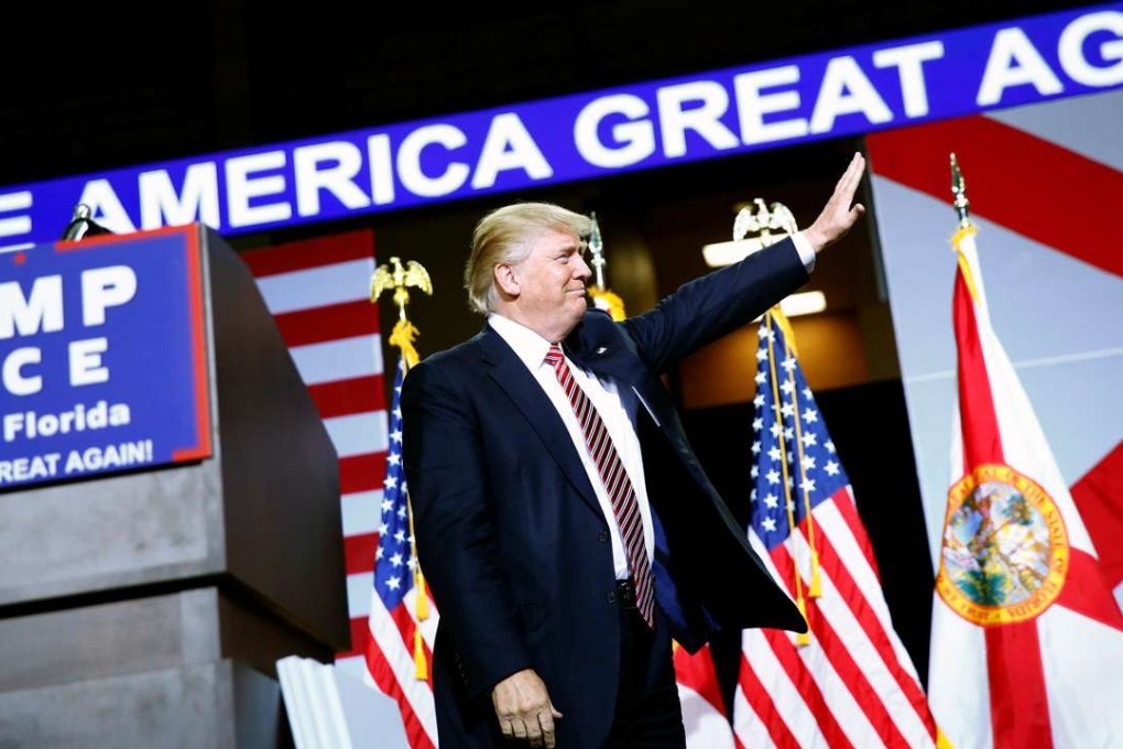 Republican US presidential nominee Donald Trump attends a campaign rally in Florida. The Land of the Free, the nation and the people de Tocqueville was once so impressed with, has turned into a monstrosity. Photo: Reuters
