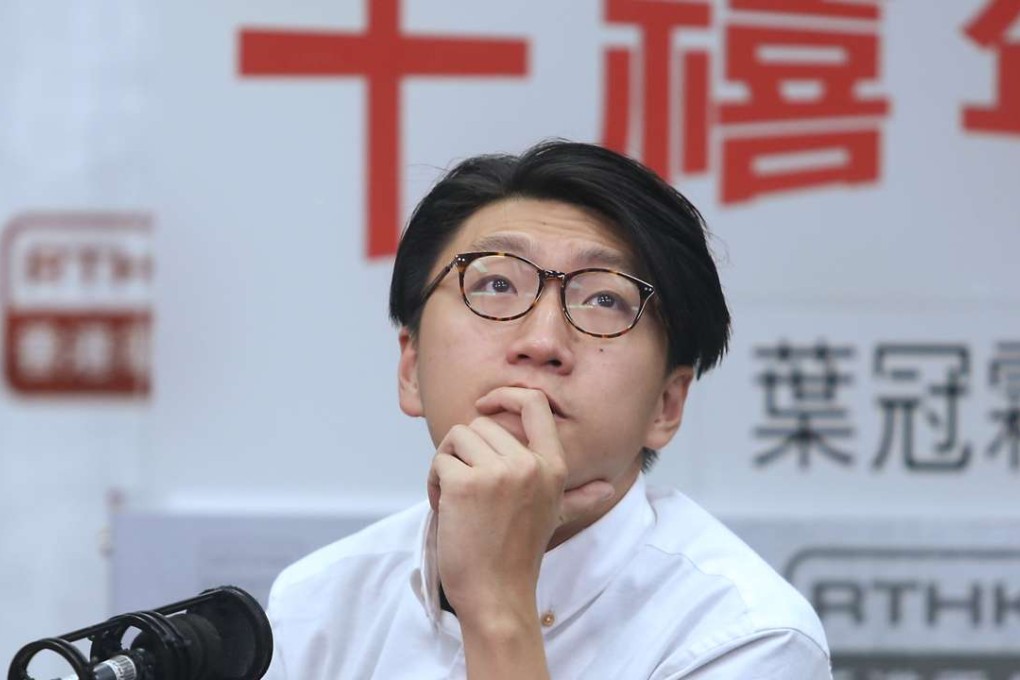 Edward Leung pledged to uphold the Basic Law. Photo: Sam Tsang