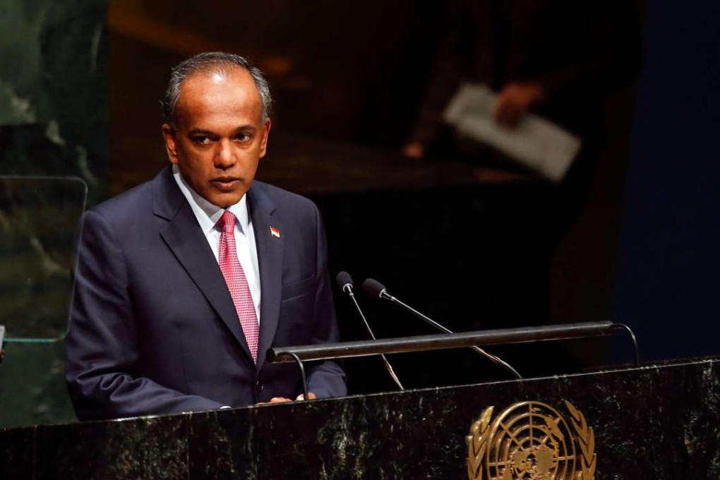 Singapore’s Foreign Minister K. Shanmugam. Photo: reuters