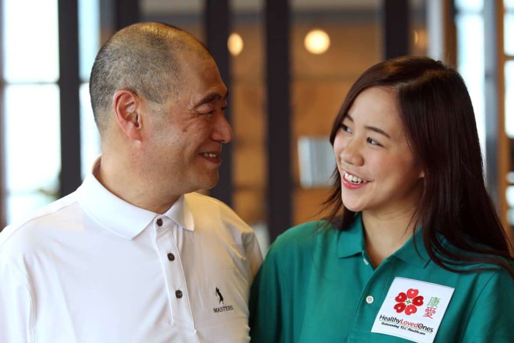 Richard Au, founder of Healthy Loved Ones, and carer Serena Tsui. Photo: Sam Tsang