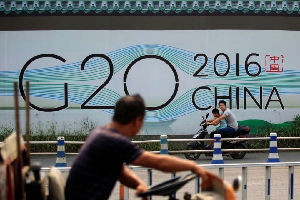 A billboard for the G20 summit in Hangzhou. Photo: Reuters