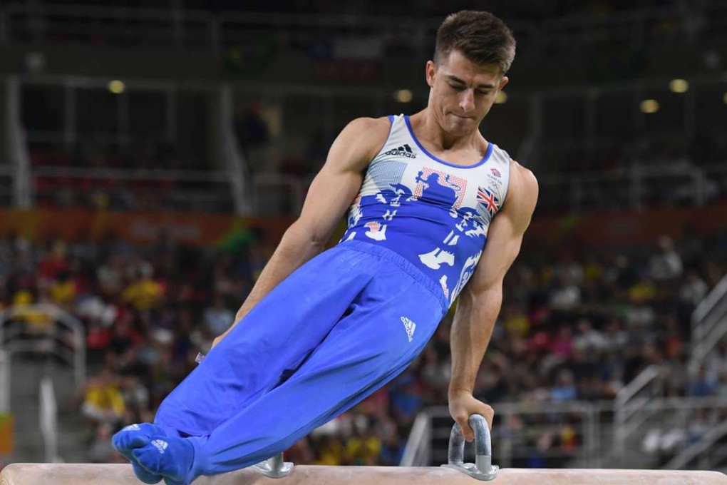 Max Whitlock competes in the men's pommel horse final of the Artistic Gymnastics at the Olympic Arena. Photo: AFP