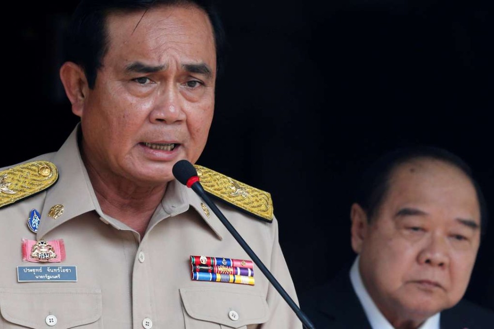 Thailand’s Prime Minister Prayuth Chan-ocha (left), alongside Deputy Prime Minister and Defence Minister Prawit Wongsuwan. Photo: Reuters