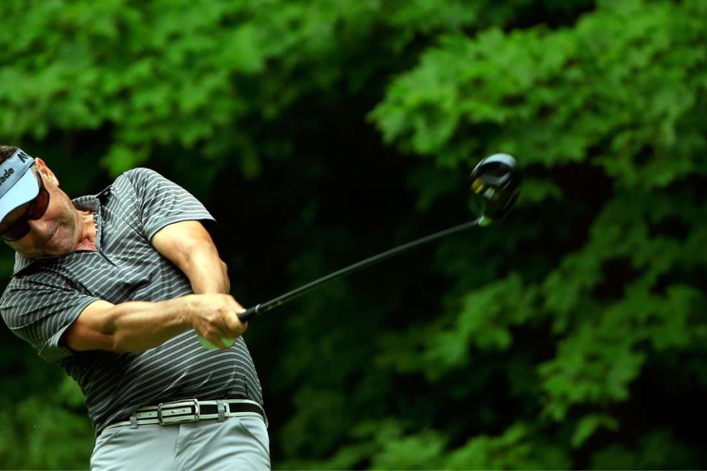 Robert Allenby during the first round of the John Deere Classic at TPC Deere Run. Photos: AFP