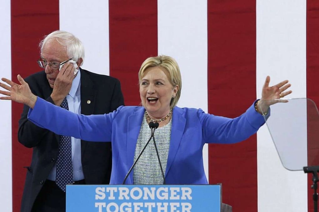 Hillary Clinton consolidated her leadership by suppressing the dissent of nomination rival Bernie Sanders’ centre-left opposition in the Democratic convention. Photo: Reuters
