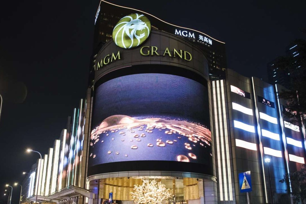 The MGM Macau casino resort, operated by MGM China Holdings Ltd., stands illuminated at night in Macau, China. Photo: Bloomberg